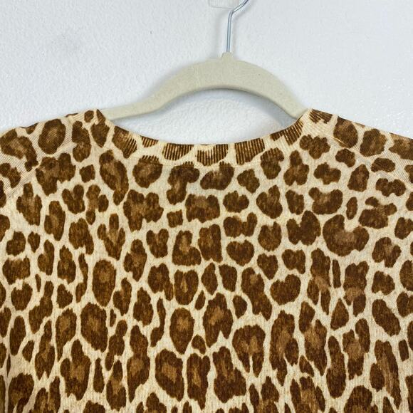 J. crew Leopard Print 100% Merino Wool Button-Down Cardigan Sweater - Picture 7 of 10
